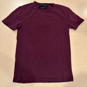 Zara Essentials burgundy shirt